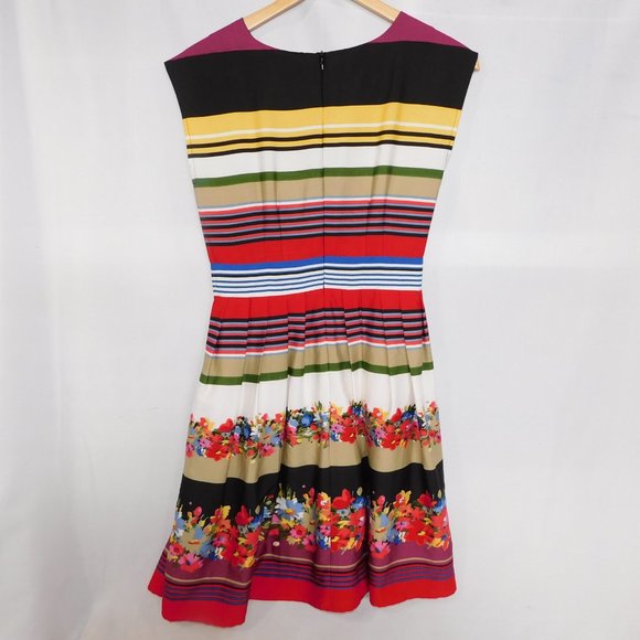 TRISTAN Womens 2 Spring Multicolour Floral Striped sleeveless Cheerful Dress - Picture 8 of 10